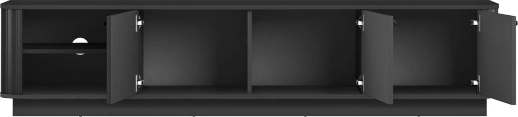 TV skrinka Vesper 3D 187 cm - čierna / čierne úchytky