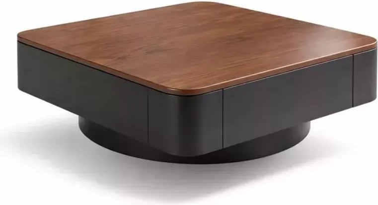 LuxuryForm DESIGN Konferenčný stolík MODENA 80 × 80 cm – hnedý, čierny (set)