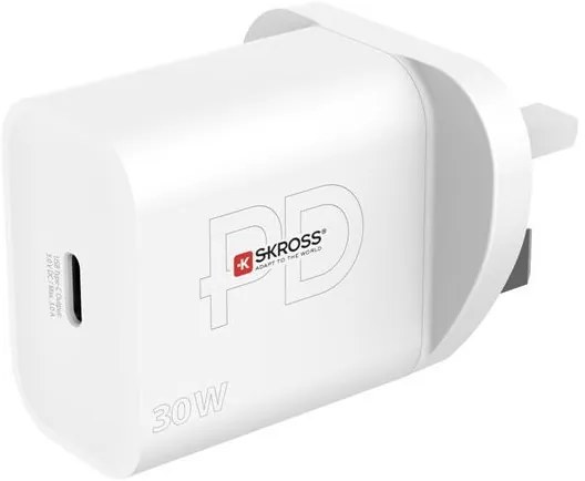 SKROSS USB-C nabíjací adaptér Power Charger 30W UK, Power Delivery, typ G