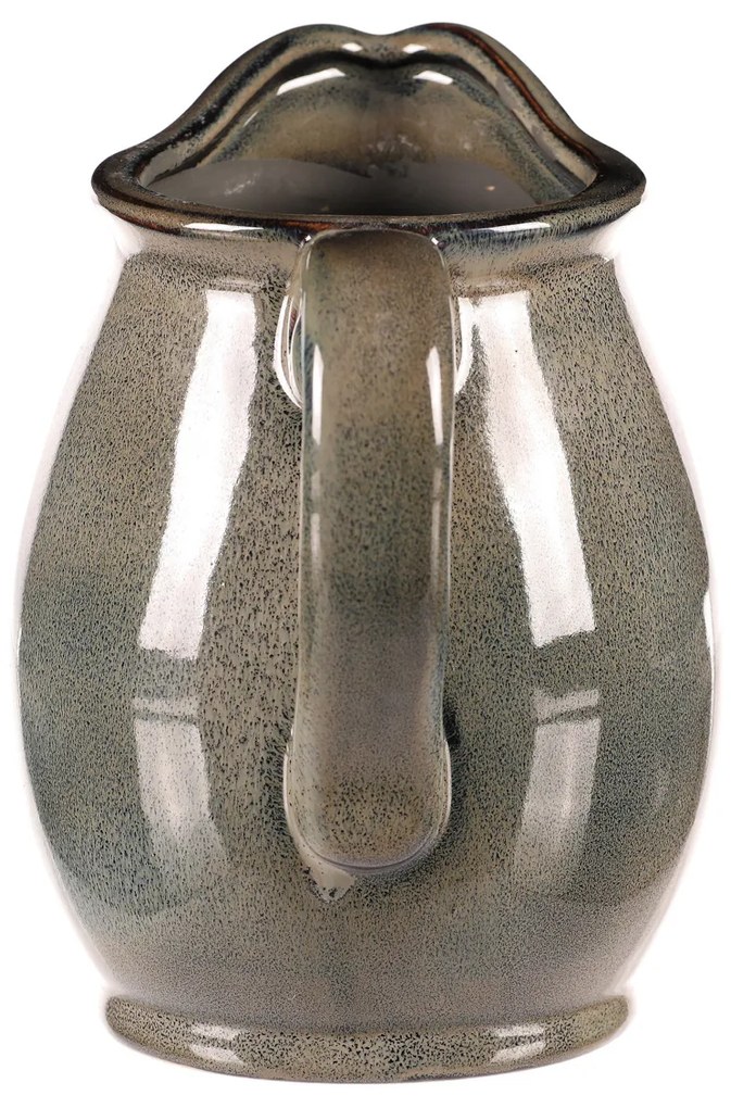 Keramický džbán sivá, 13 x 14 x 17 cm, malý, 17 cm