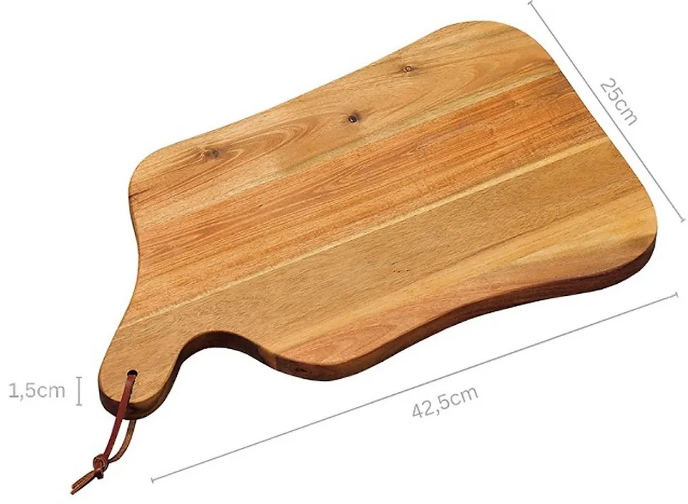 Drevený servírovací podnos Wavy, 42,5x25 cm