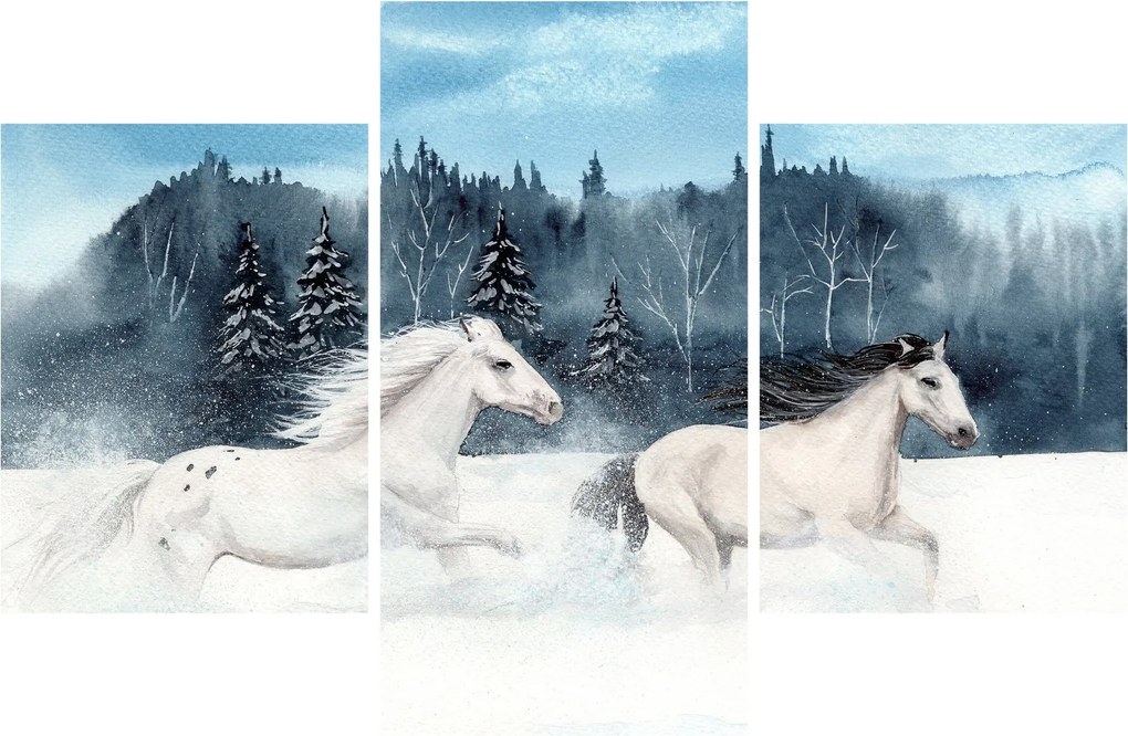 Obraz maľovaných koní (90x60 cm)