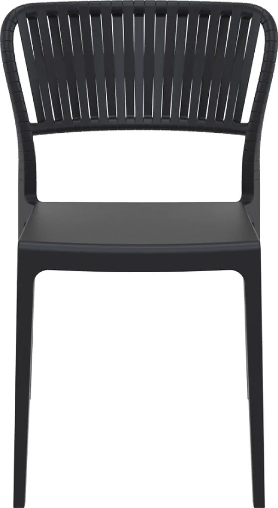 PORTOFINO záhradná stolička s podrúčkami black