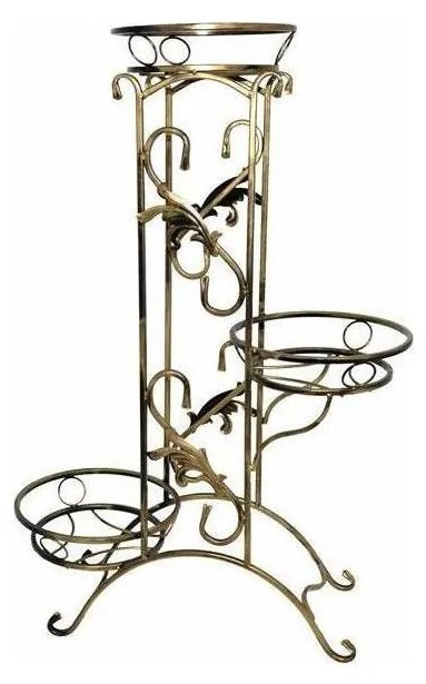 HowHomely Stojan na kvety 90x65 cm zlatá 10-1063-cz-z