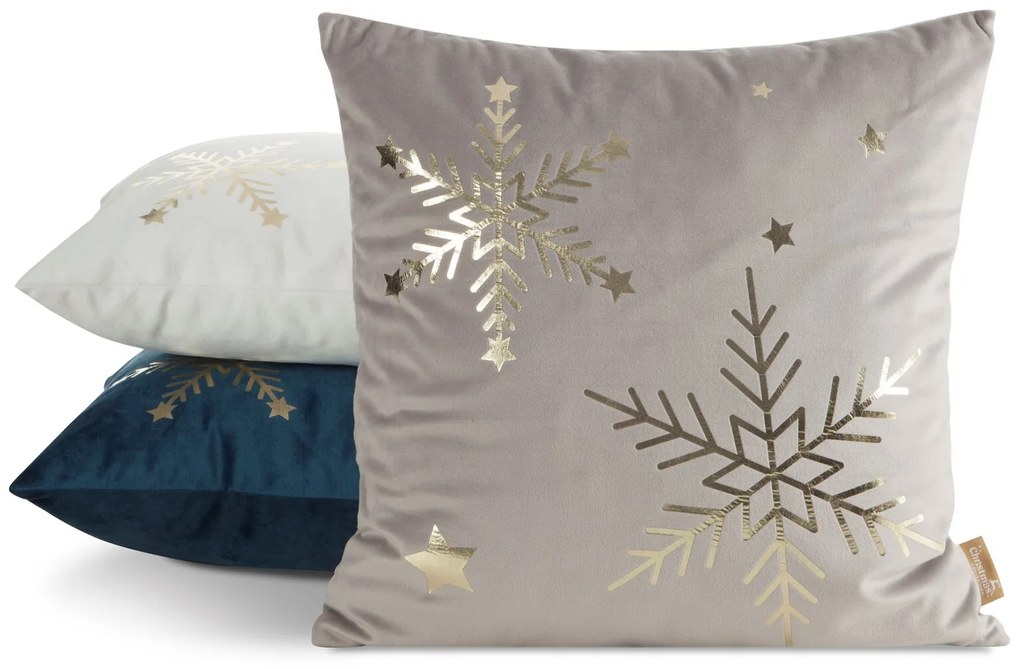 VIANOČNÁ DEKORAČNÁ OBLIEČKA NA VANKÚŠ ELEGANCE1 45X45 CM VZOROVANÁ