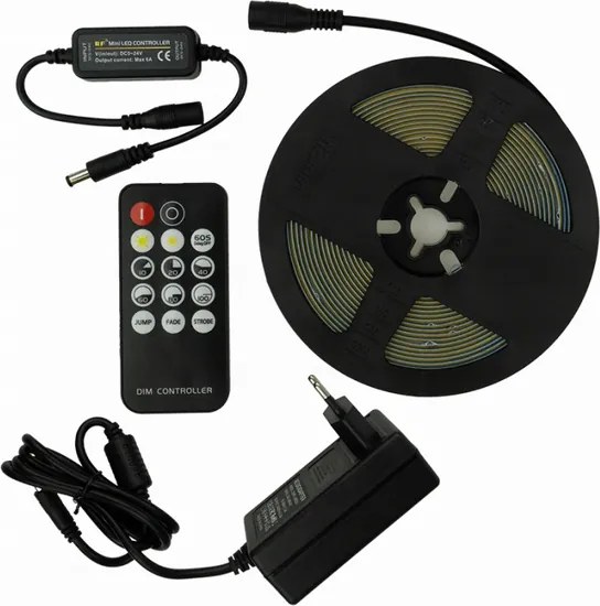 ECOLIGHT COB LED pásik 35W - 24V - 320 - 5M - 4000k - neutrálna farba + diaľkový ovládač