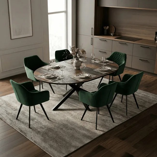 Jedálenský stôl rozkladací DT-I1120 OLW2 staré drevo