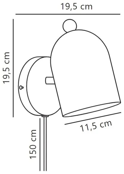 Nordlux - Nástenné bodové svietidlo GASTON 1xE27/15W/230V zelená