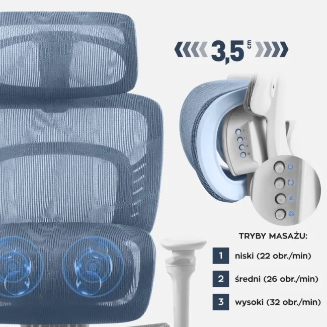 Masážne kancelárske kreslo Visioner 8.3 sivé