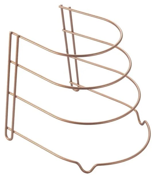Stojan na panvice v medenej farbe Metaltex