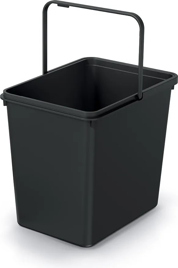 Prosperplast Závěsný odpadkový koš SYSTEMA BASIC, 23 l, 36 x 27 x 33cm, černý