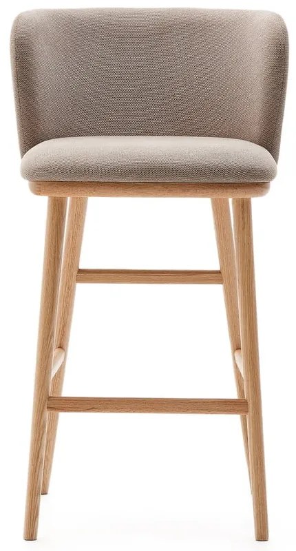 Svetlohnedá barová stolička (výška sedadla 65 cm) Ciselia – Kave Home