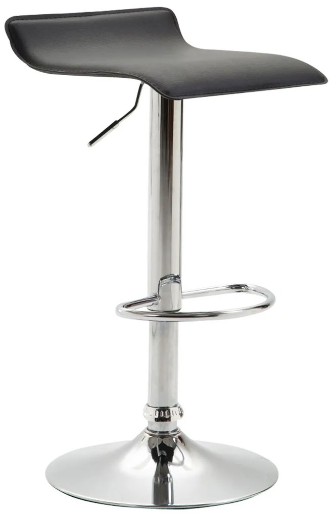 Barová stolička Dyn V2 - podnož chróm - Čierna
