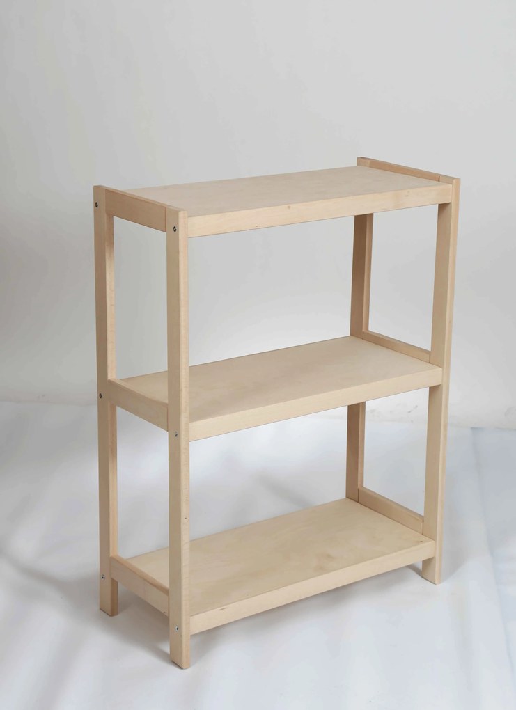 Regál drevený bukový počet políc 3 - 93x80x33 cm