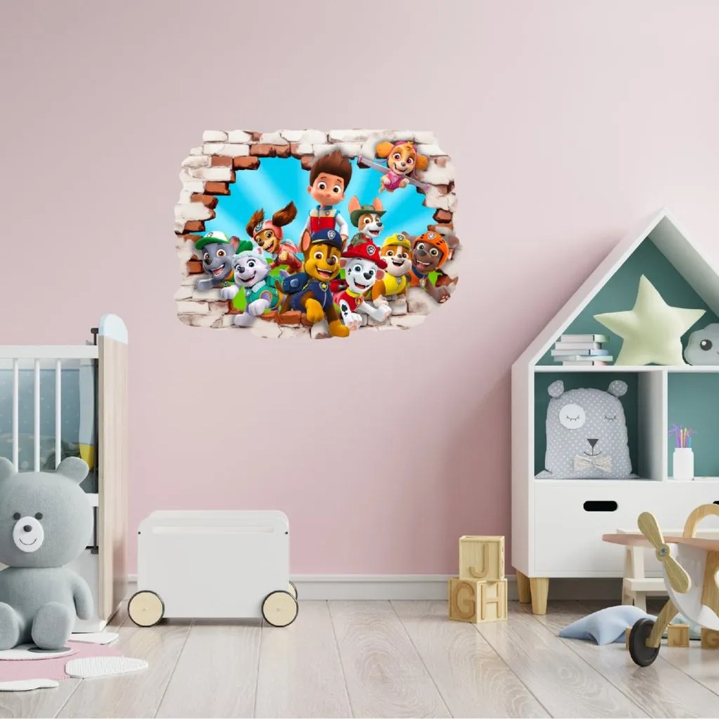 Samolepka na stenu "PAW Patrol" 80x60 cm