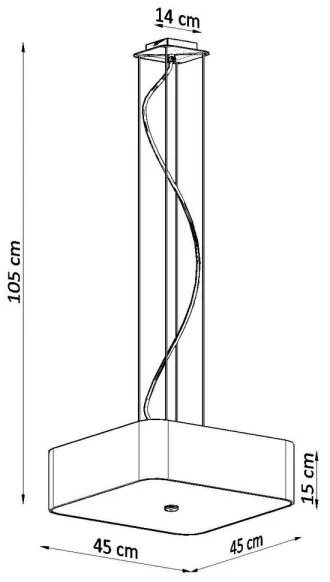 Sollux SL.0774 - Luster na lanku LOKKO 5xE27/60W/230V 45 cm čierna