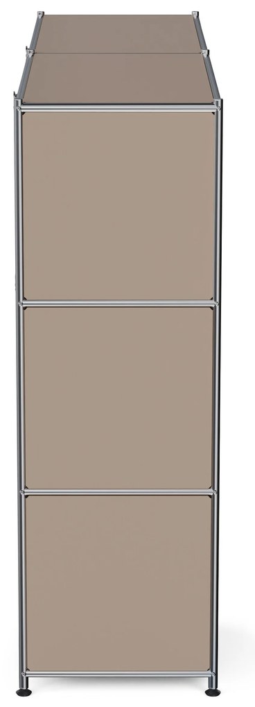 Kovová komoda »CN3« so 6 výklopnými priečinkami, hnedosivá