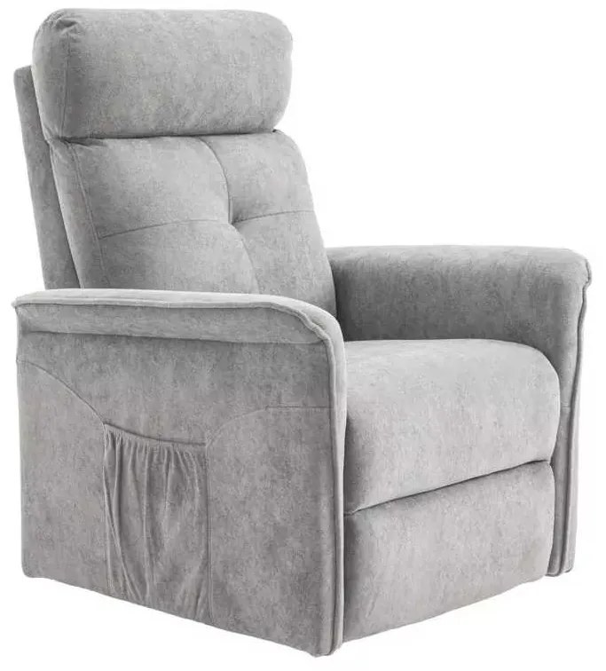 LuxuryForm DESIGN TV kreslo PEGAS s elektrickým polohovaním, masážou a výklopom - světle šedé