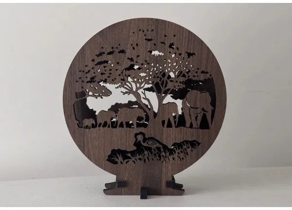 Li-Go 23610/DUB2 - LED Stmievateľná stolná dekorácia LED/12W/230V 20x22 cm dub