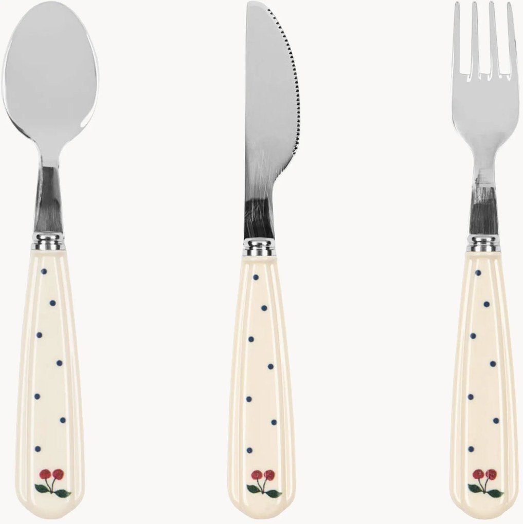 Súprava detského príboru Navy Dot, 3 ks