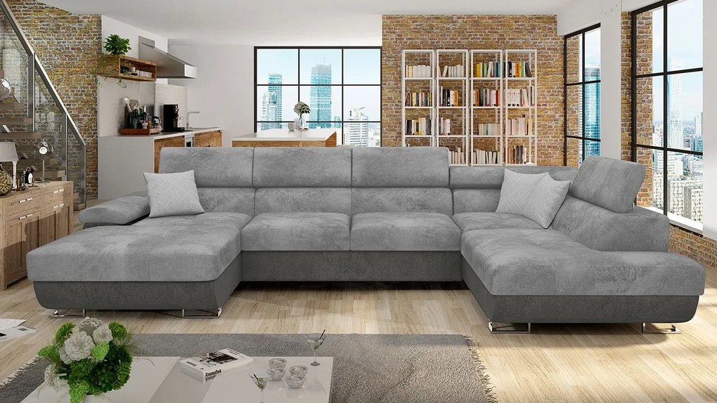 Rohová sedacia súprava Alvin Bis Premium, Dostupné poťahy: Terra 05 + Terra 05 + Terra 15 ECO, Strana: Ľavá