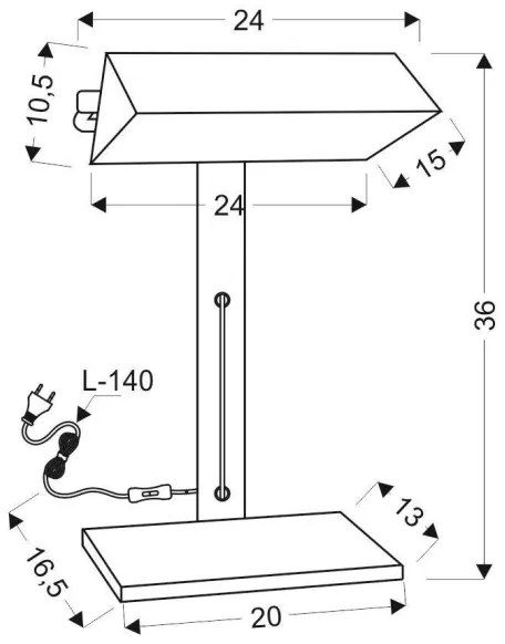 Stolná lampa BANKIER 1xE14/40W/230V