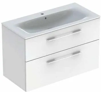 Kúpeľňová skrinka s umývadlom Geberit Selnova 100x50,2x65,2 cm biela lesk 501.244.00.1