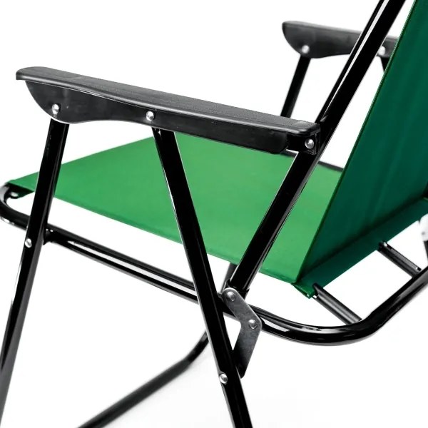 Skladacia kempingová stolička zelená