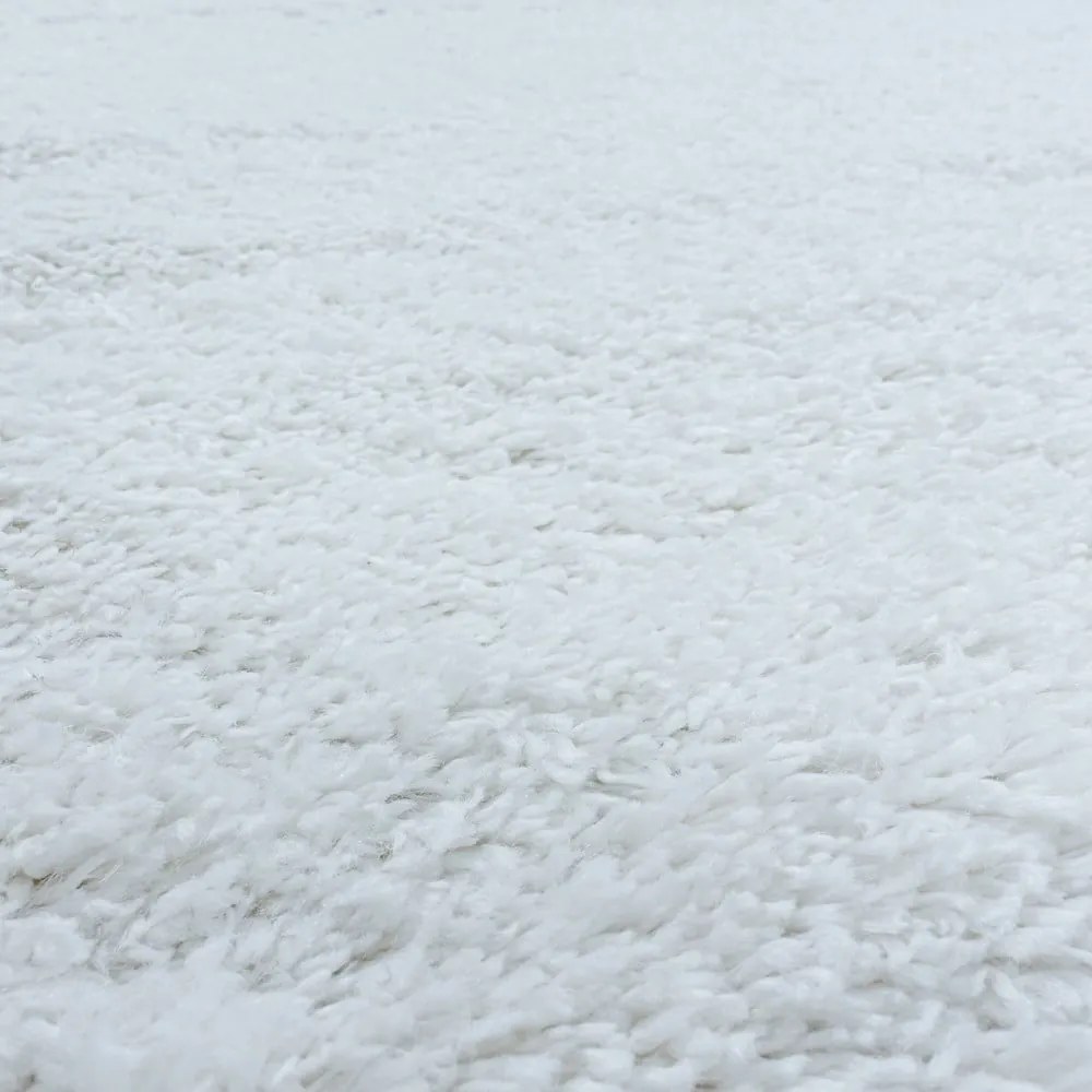 Biely okrúhly koberec ø 80 cm Fluffy – Ayyildiz Carpets