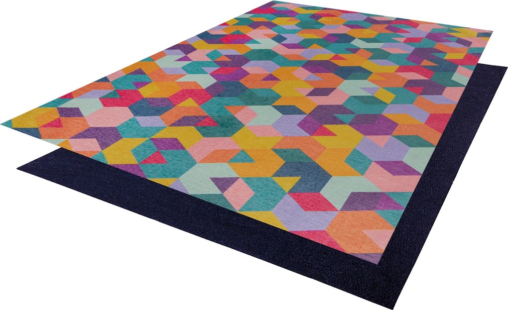 Flair Rugs, Kusový koberec Match Axel Geo Multi, 170x240, viacfarebná, chodba / predsieň