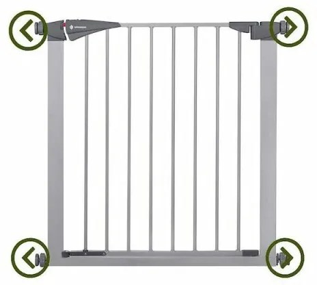 SPRINGOS Detská zábrana nastaviteľná 79-98 cm SPRINGOS BabyLock šedá