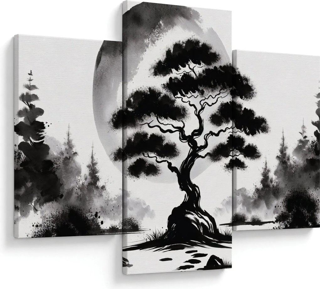 Obraz – Čiernobiela bonsai (90x60 cm)