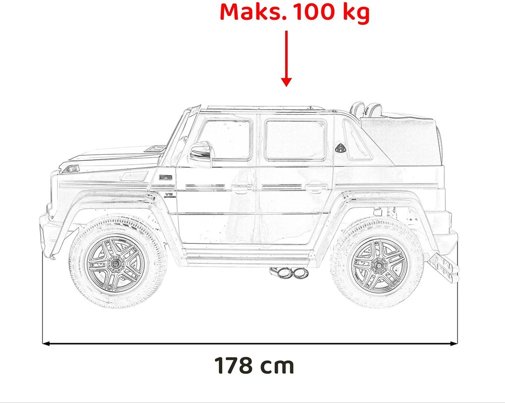 Ramiz Mercedes Benz MAYBACH G650 STRONG vozidlo Modrá