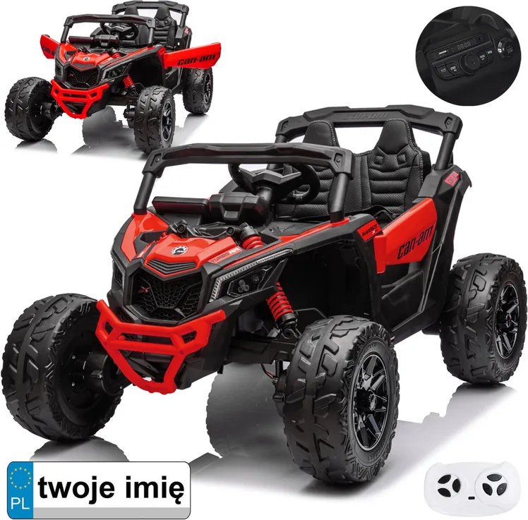 JOKOMISIADA Detské elektrické auto Buggy 4x4 na batériu 800 W červené PA0299 CZ