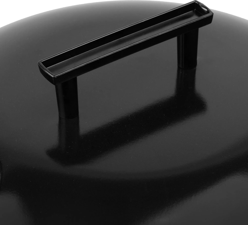 Okrúhly gril na drevené uhlie RUND 41 cm - čierny