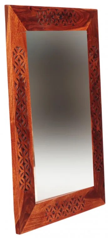 Zrkadlo Mira 60x90 indický masív palisander Svetlomedová