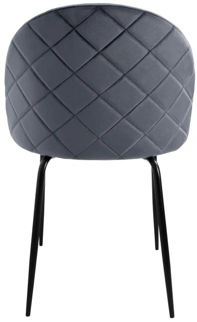 Jedálenská stolička FARGO zamatová, čierna / grafitová
