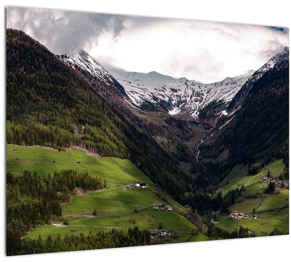 Obraz - Údolie pod horami (70x50 cm)