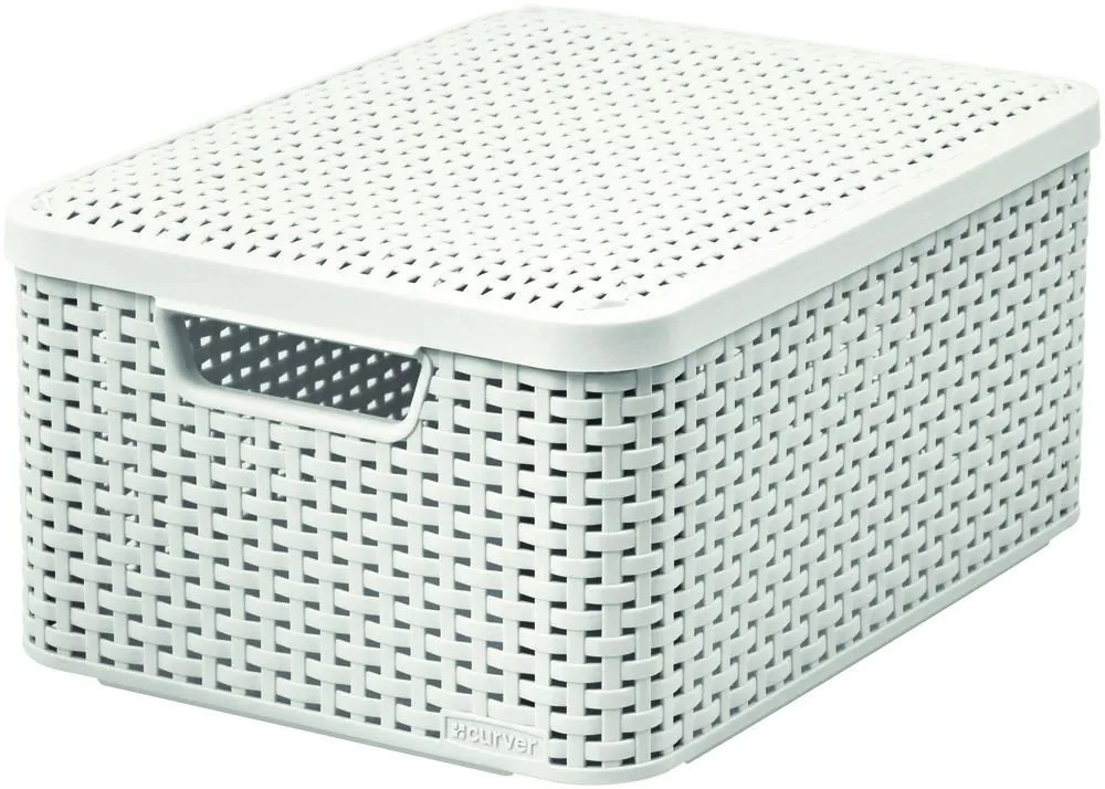 CURVER STYLE M úložný box s vekom 39,3 x 29,3 x 18,7 cm krémový 03618-885