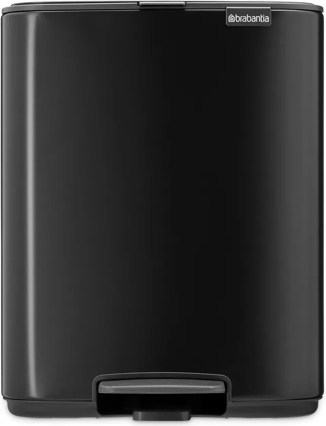 Matne čierny pedálový oceľový odpadkový kôš 12 l Bo – Brabantia