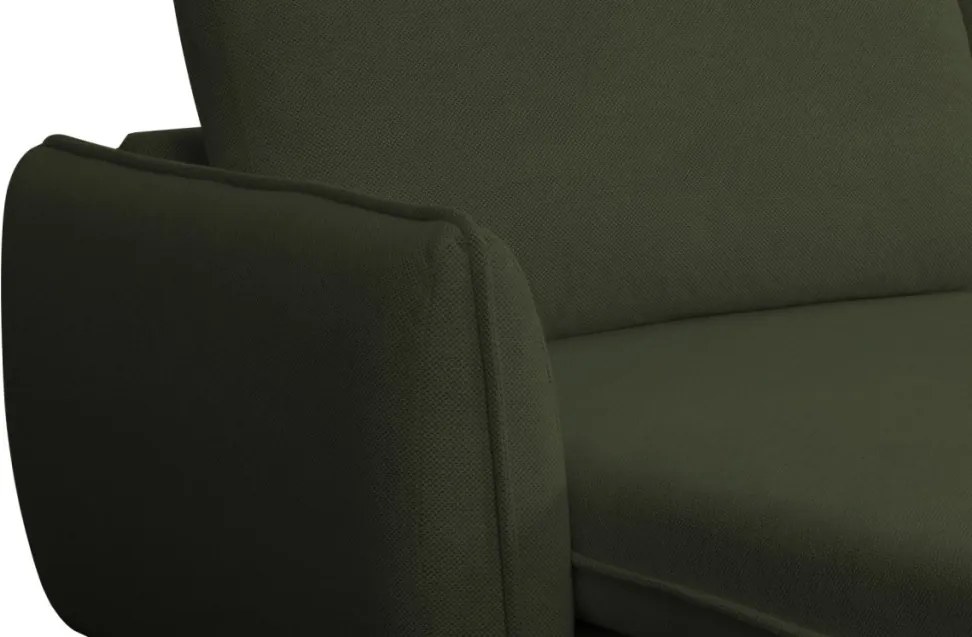 Rohová sedačka Salma, tmavo zelená látka, univerzálna pravá/ľavá