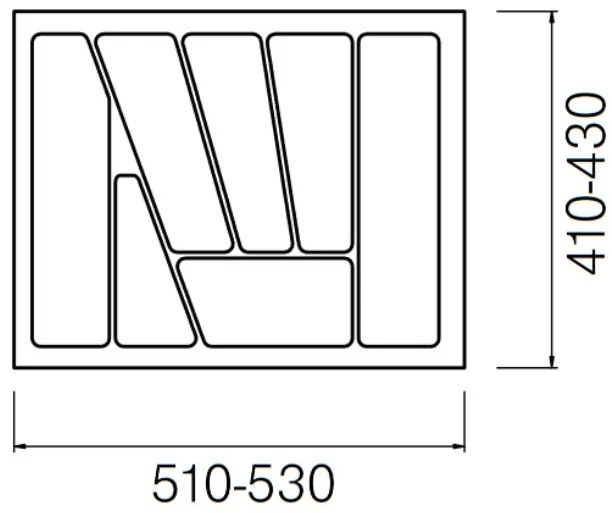 Strong Príborník 144118 530 x 435 mm sivý