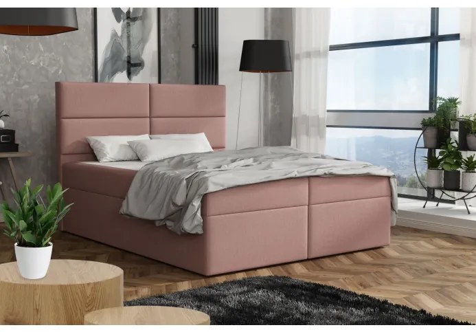 Elegantná posteľ 120x200 ZINA - ružová 1