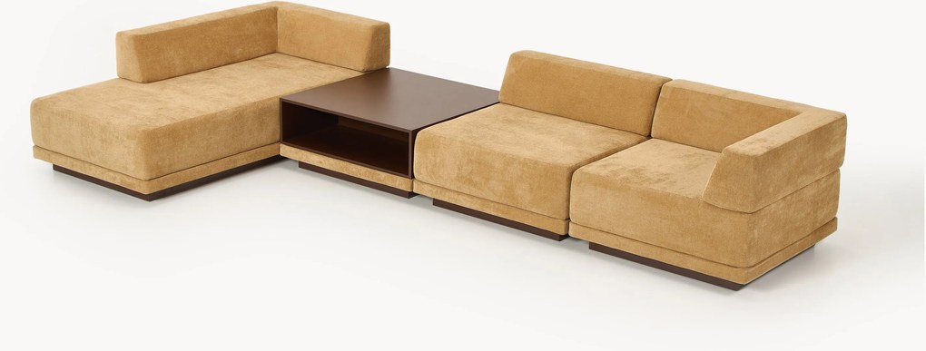 Modulárna rohová pohovka's konferenčným stolíkom Colin (4-miestna)