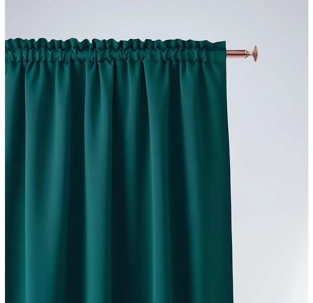 Smaragdovo zelený záves na riasiacu pásku 140 x 260 cm