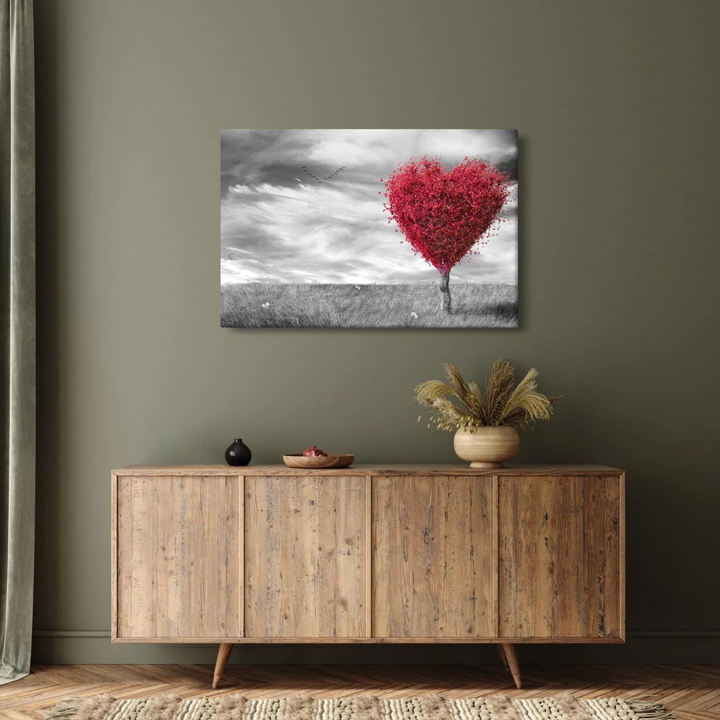 Obraz - Srdce korunou stromu (90x60 cm)
