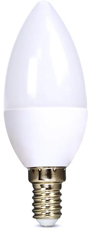 SOLIGHT LED žiarovka sviečka matná C37 8W, E14, 3000K, 720lm