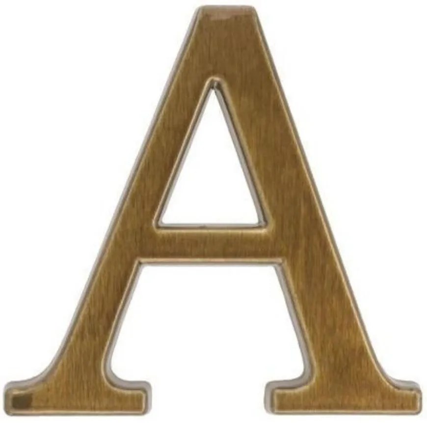 Písmeno hliník hnedé transparentné /a/