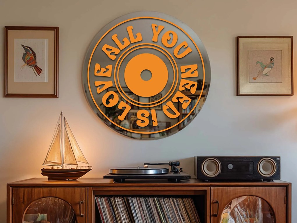 Nálepka na zrkadlo S42 – CD- All you need is love