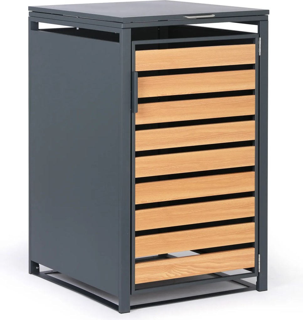 Prístrešok na popolnicu 240 l, 1160 x 695 x 800 mm, dekor dreva